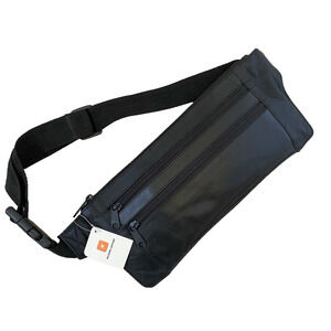 Vtg Wilsons Leather Black Leather Fanny Pack 90’s Streetwear Dadcore